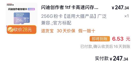 闪迪粉卡256G 或许刚需好价