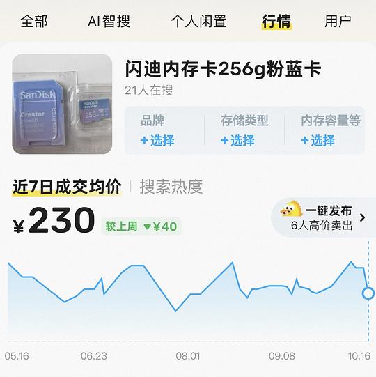 闪迪粉卡256G 或许刚需好价