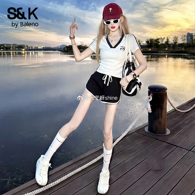 领100-50 班尼路S&K系列休闲套装 三分裤两件套【69】 班尼路S&K运动套装 一整套两件套 ...