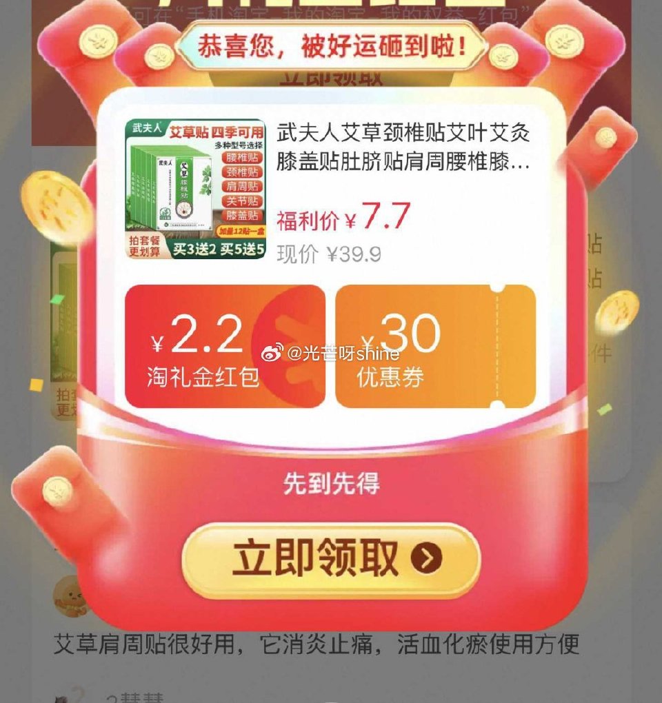 武夫人 艾草贴热敷一盒12贴，弹礼金领取 浏览收藏，进金币频道...