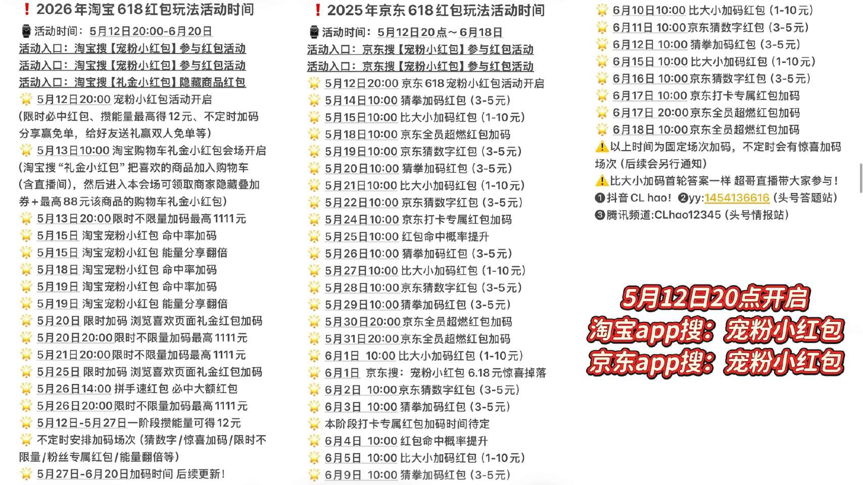 ❗️淘宝X京东618宠粉小红包活动 淘宝app搜【宠粉小红包】参与 京东app搜【宠粉小红包】参与 ...