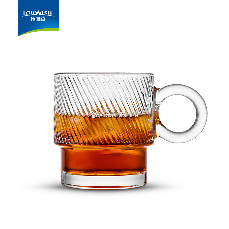 领5折券 乐唯诗 保温壶按压款米白1L送贴纸【12.9】 乐唯诗 乐雅叠叠杯斜纹透明 300m【4....