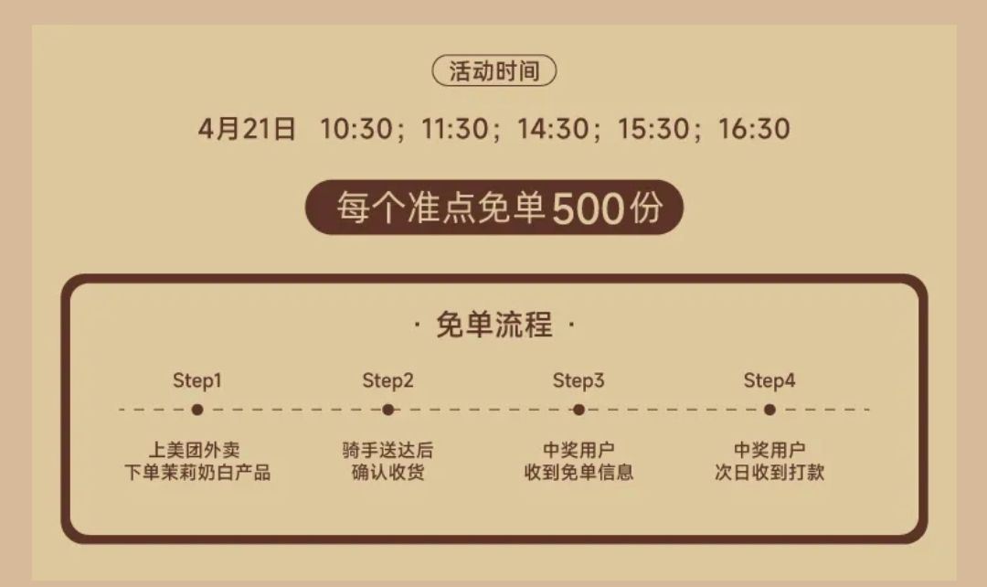 美团【茉莉奶白】随机的刚需冲 ⏰10:30 11:30 14:30 15:30 16:30 没有指定...