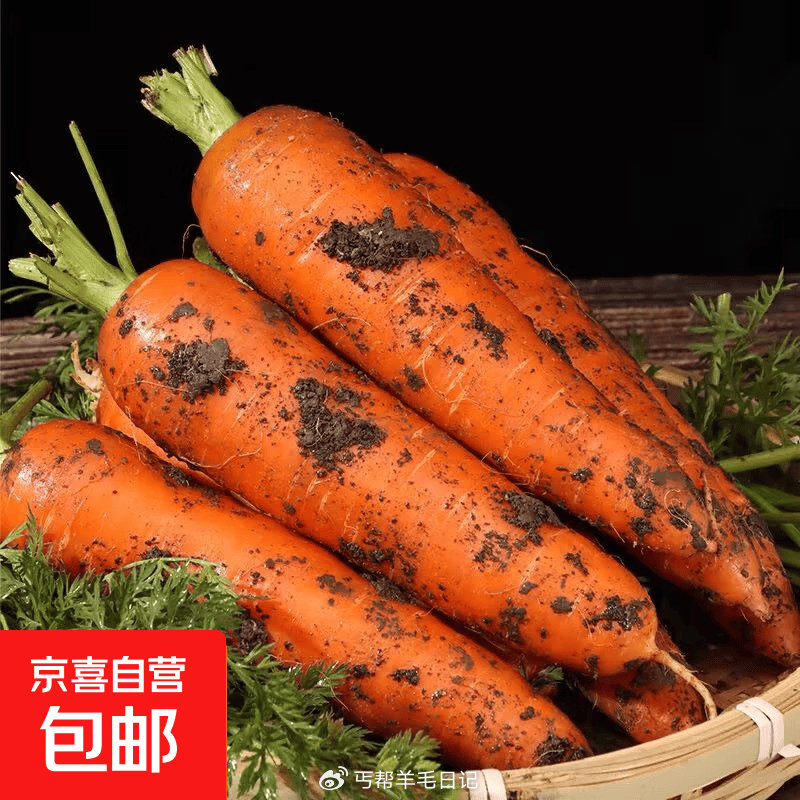 带泥胡萝卜1斤拼.团【0.99】...