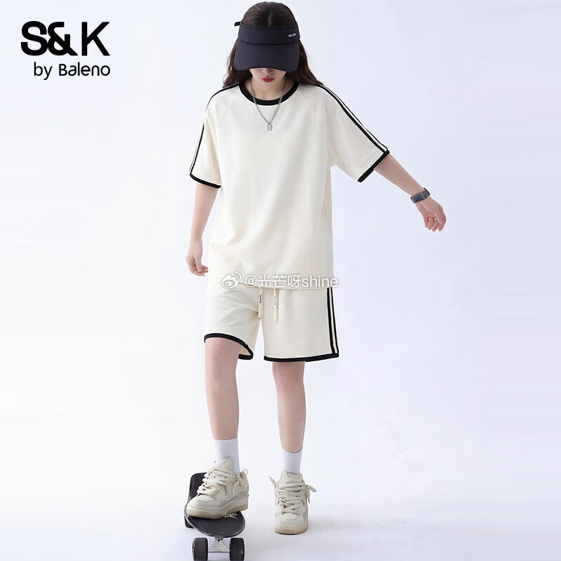 领100-50 班尼路S&K系列休闲套装 三分裤两件套【69】 班尼路S&K运动套装 一整套两件套 ...