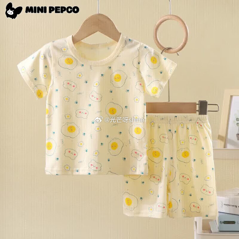 领119-70 小猪班纳 儿童卡通短袖纯棉，任选3件【49】 小猪班纳 儿童睡衣全棉家居服套装【28...