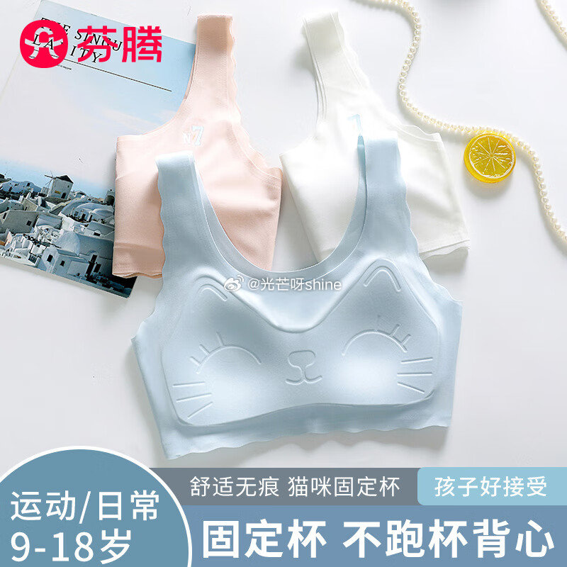 内衣199-20 芬腾 聚拢内衣女小胸美背收副乳 2件装【59.8】 芬腾 少女文胸发育期9-18岁...