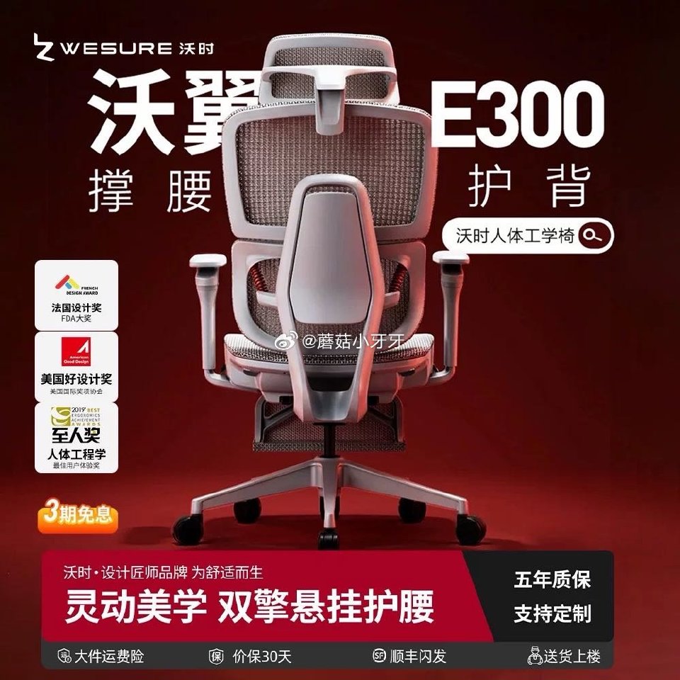 自辩 沃时 沃翼E300人体工学椅...