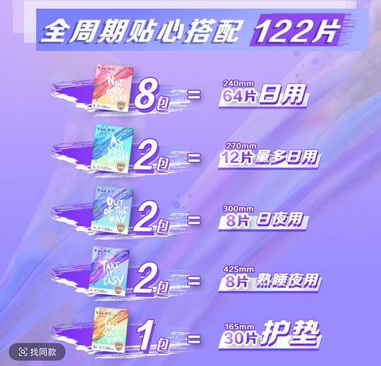 刷券未可卫生巾122片21.9 刷券未可卫生巾122片21.9