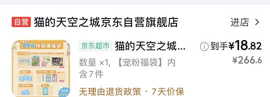 19r购入猫的天空之城价值260福袋 19r购入猫的天空之城价值260福袋